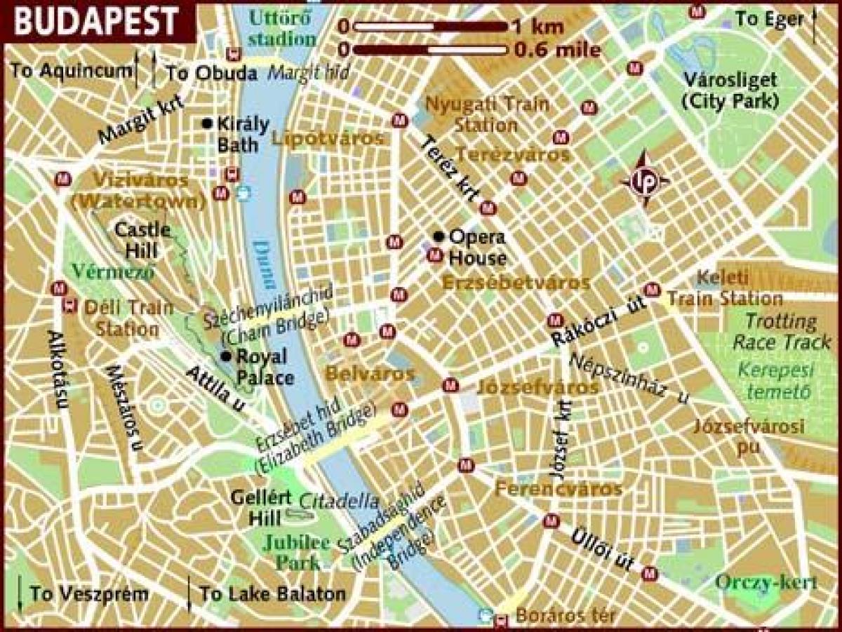mapa da cidade de budapest, hungría