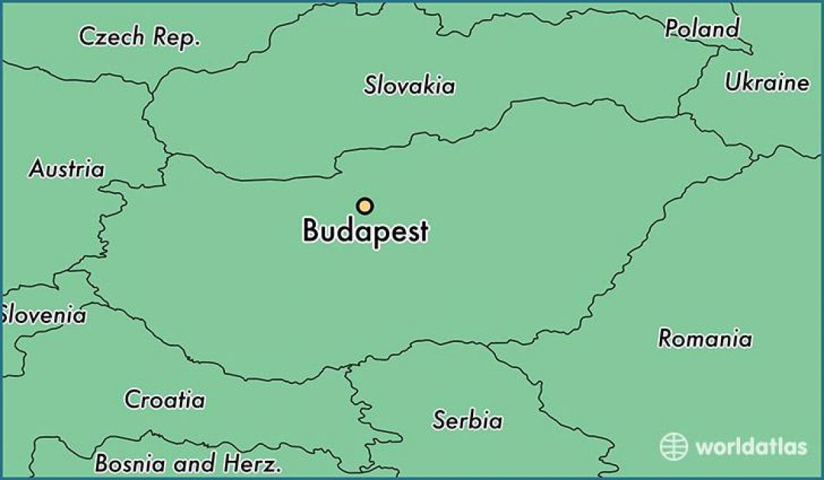 mapa de budapest e os países veciños