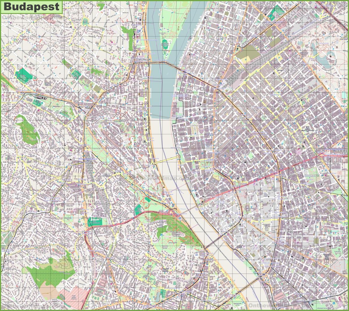 rúa mapa de budapest, hungría
