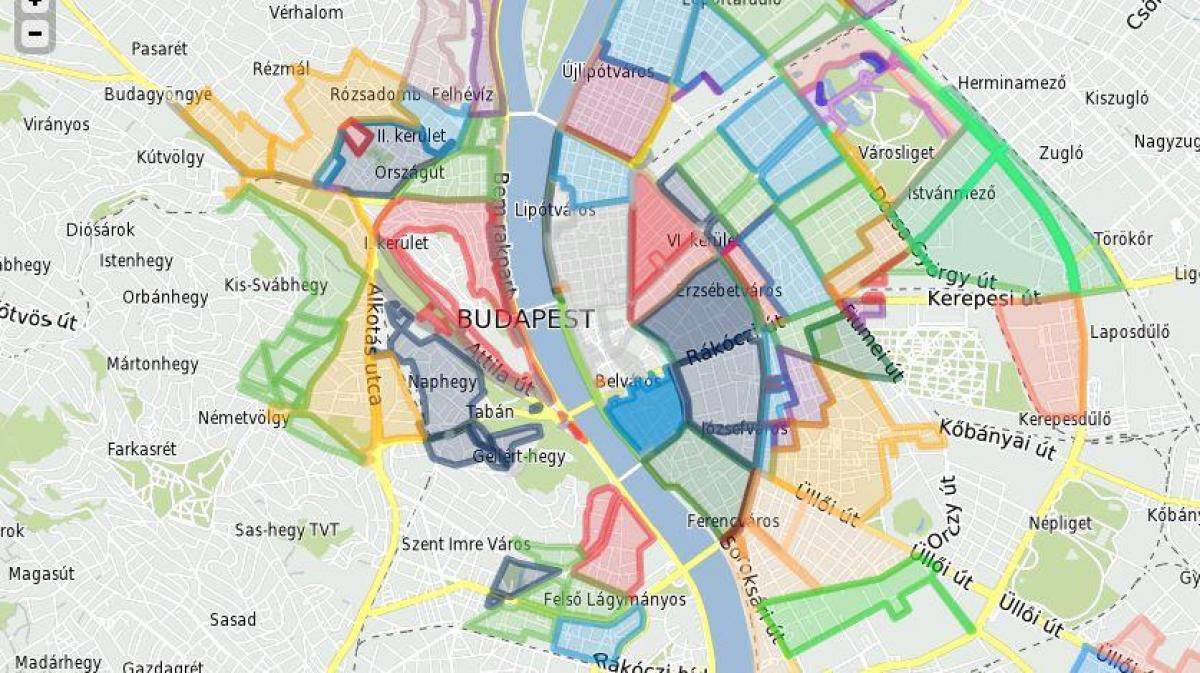 zonas de aparcamento budapest mapa