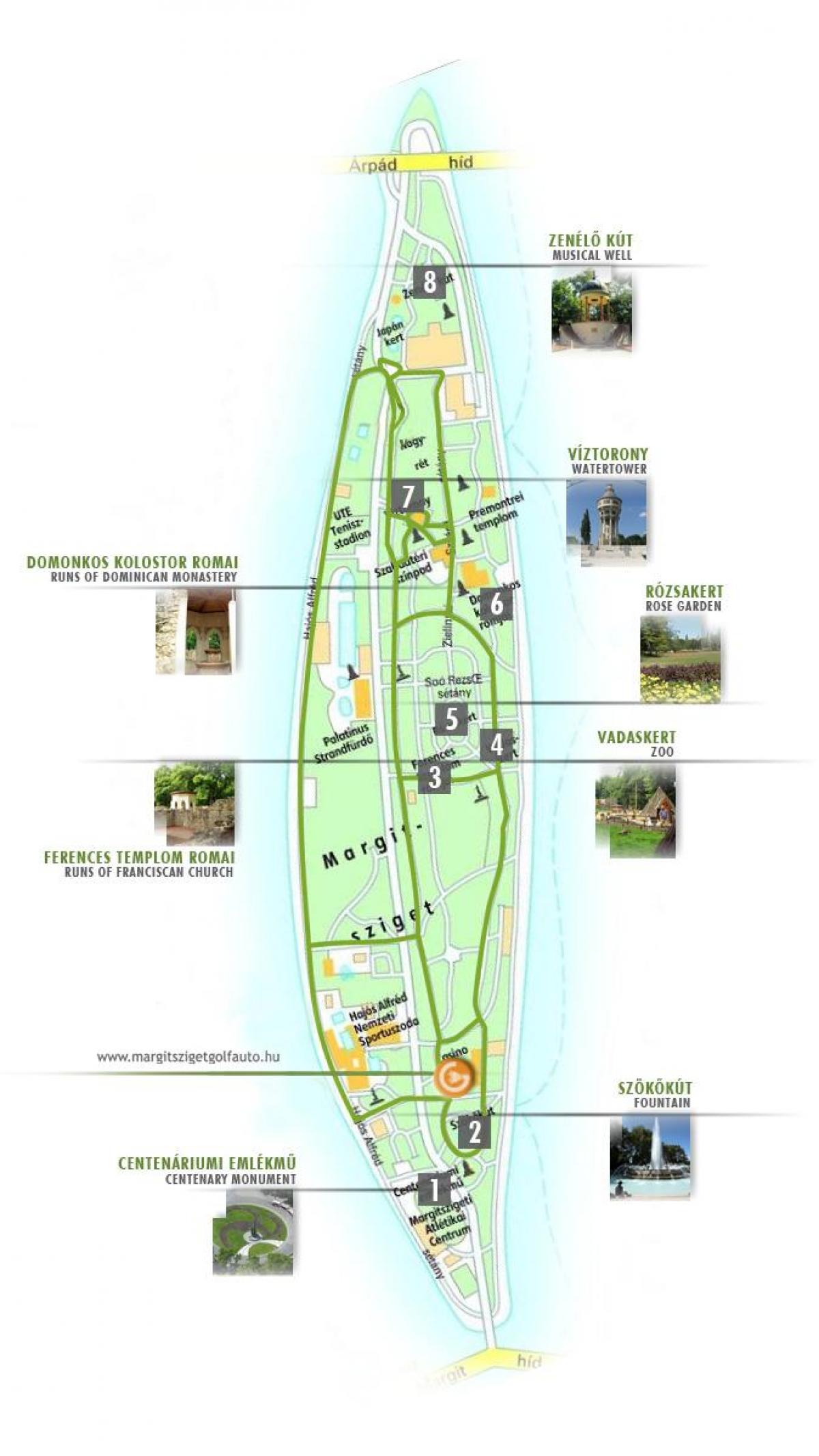 mapa de margaret illa budapest