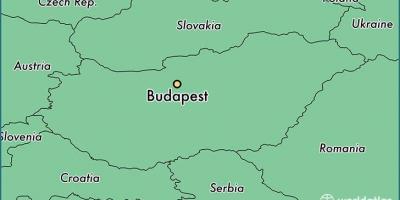 Mapa de budapest e os países veciños