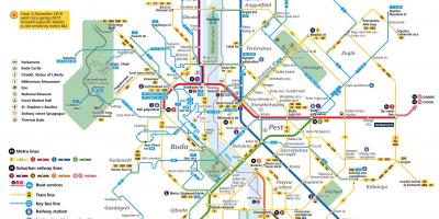 Mapa de budapest transporte público