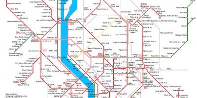 Liñas de tranvía budapest mapa