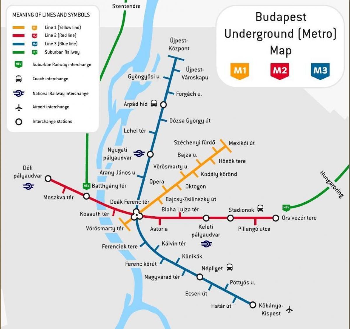 tranvía 2 budapest mapa