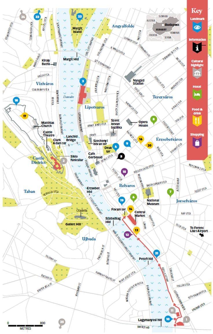 mapa de ruína pubs budapest