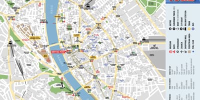 Mapa de budapest camiñando