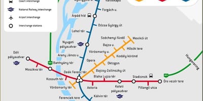Budapest mapa estación de tren