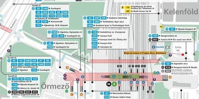 Mapa de budapest kelenfoe estación