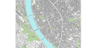Mapa de budapest mapa de impresión
