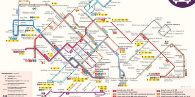 Mapa de budapest de trólebus