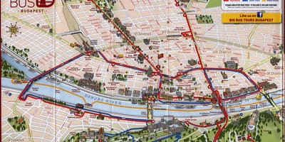 Grandes paseos de autobús budapest mapa